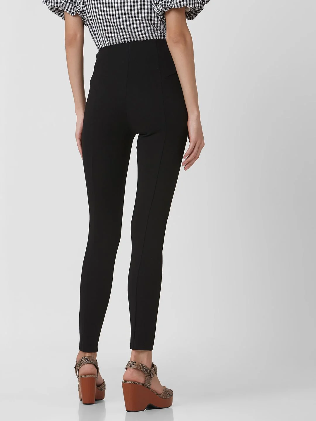 Black High Rise Skinny Fit Leggings - Image 4