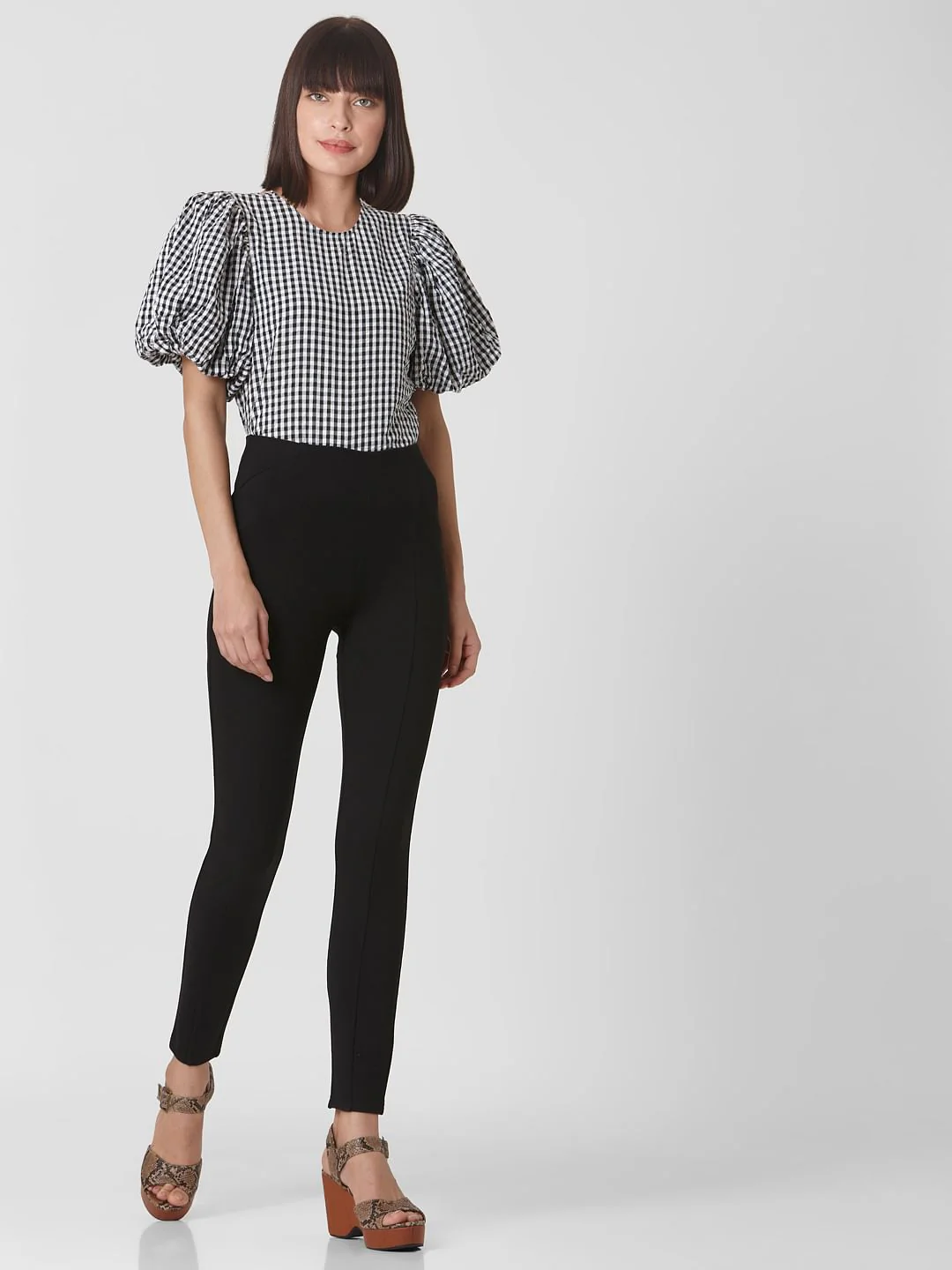 Black High Rise Skinny Fit Leggings - Image 6