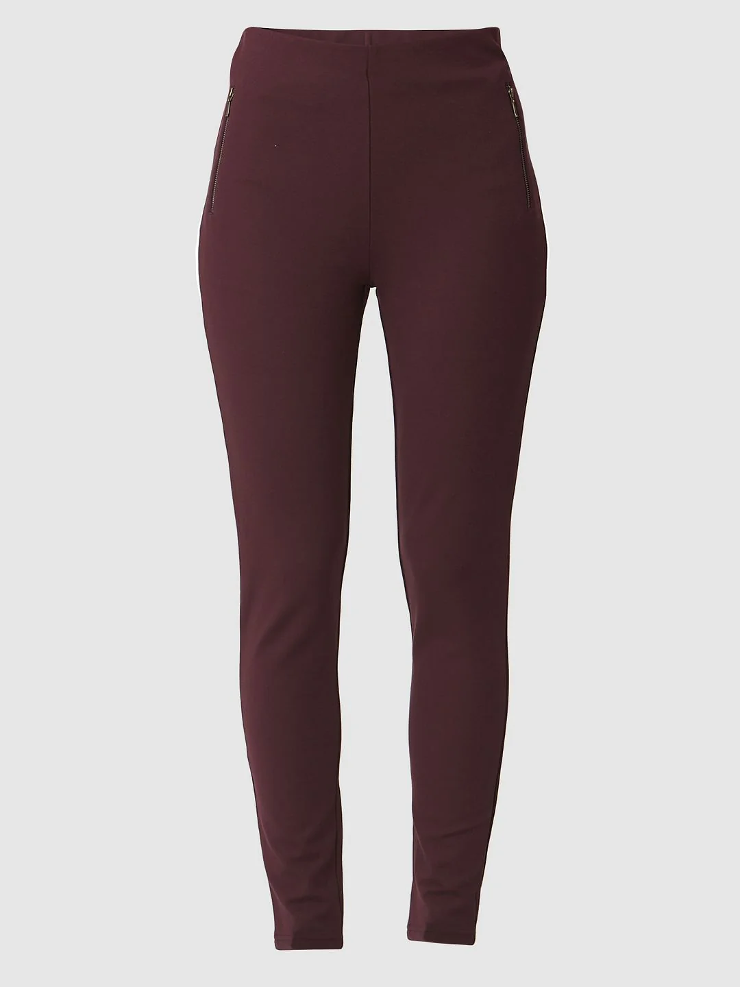 Burgundy High Rise Leggings - Image 7