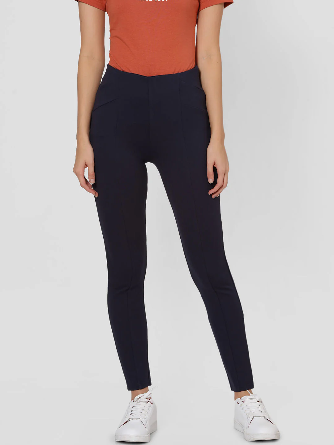 Navy Blue High Rise Leggings - Image 2