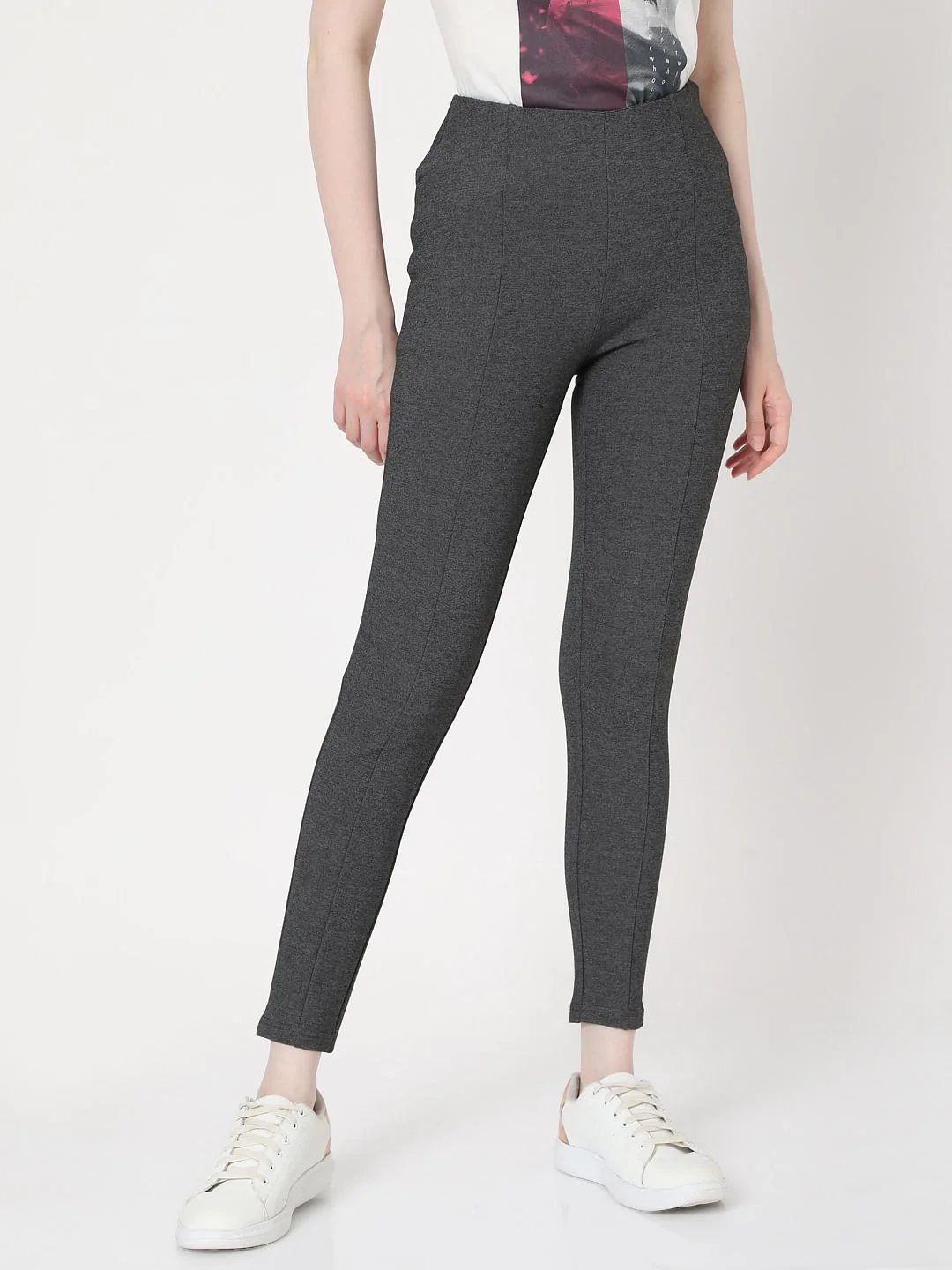 Grey High Rise Leggings