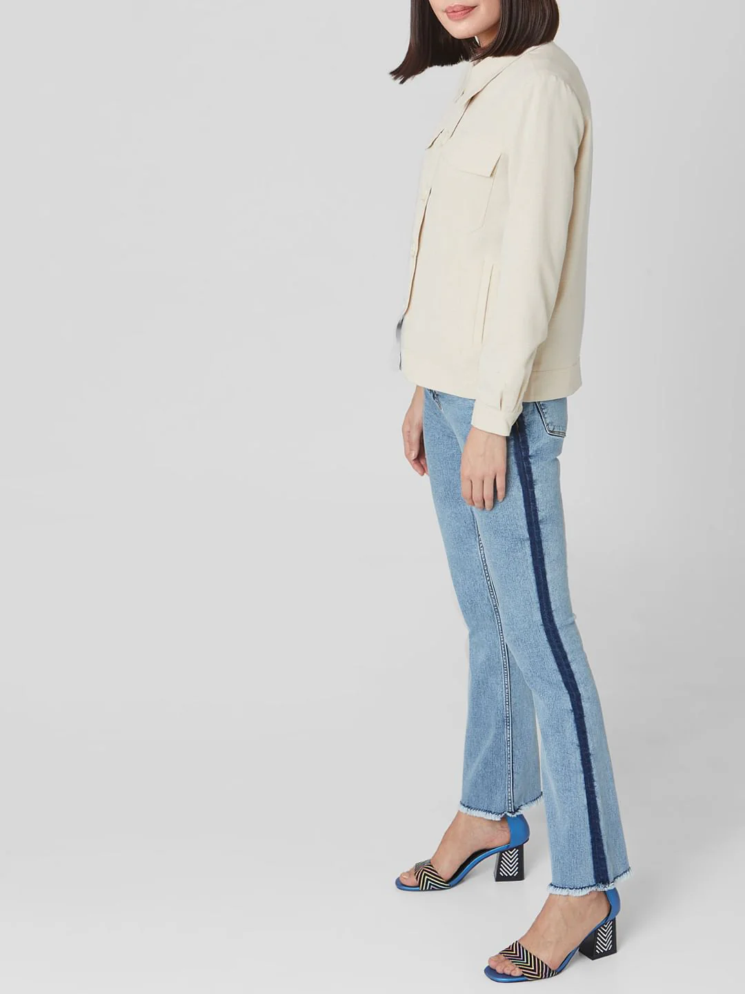 Blue Mid Rise Bootcut Jeans - Image 2