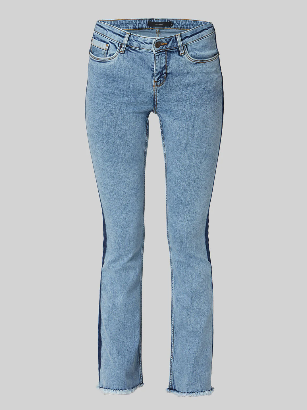 Blue Mid Rise Bootcut Jeans - Image 7