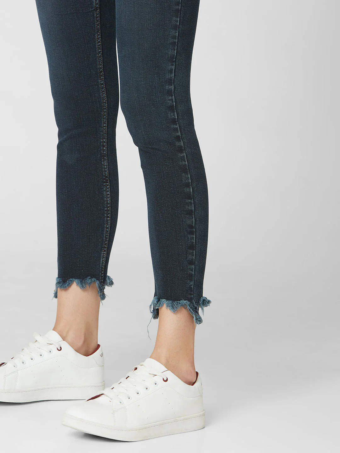 Blue Mid Rise Skinny Jeans - Image 5