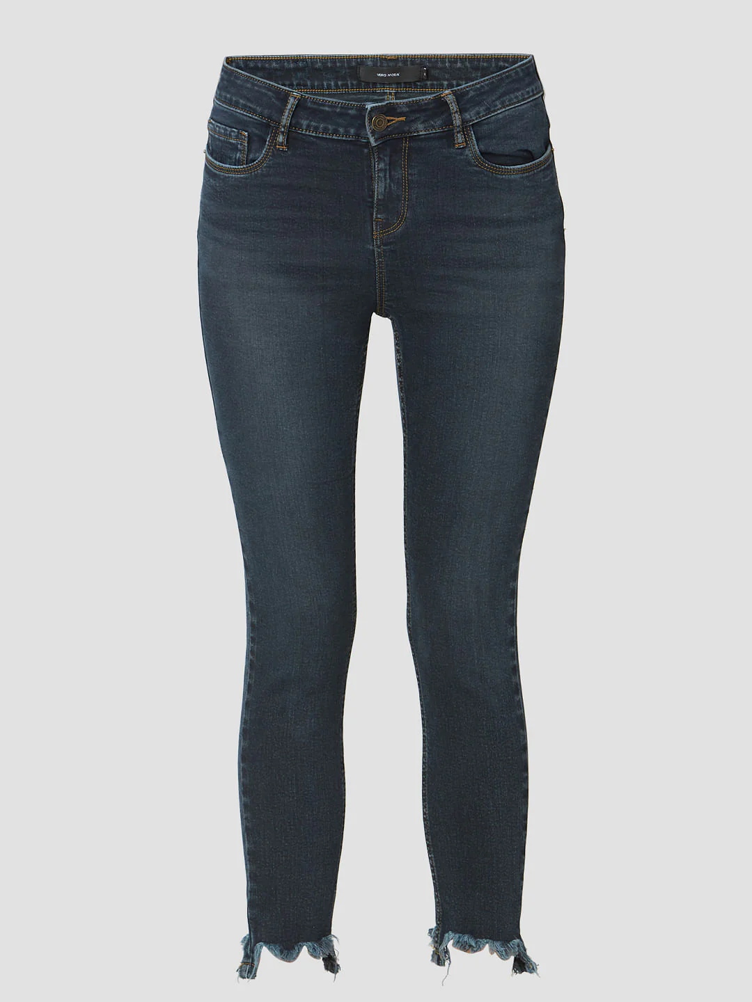 Blue Mid Rise Skinny Jeans - Image 7