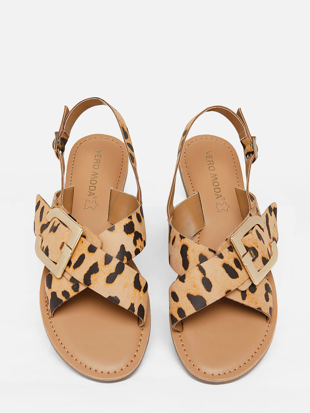 Tan Animal Print Sandals - Image 2