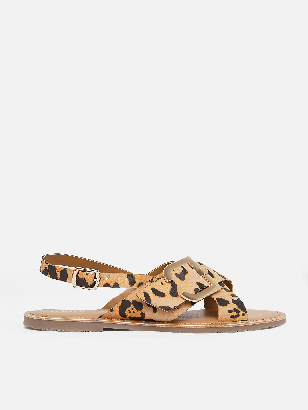 Tan Animal Print Sandals - Image 3