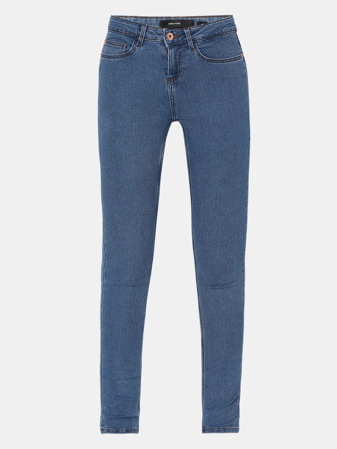 Blue Mid Rise Wendy Skinny Jeans - Image 6