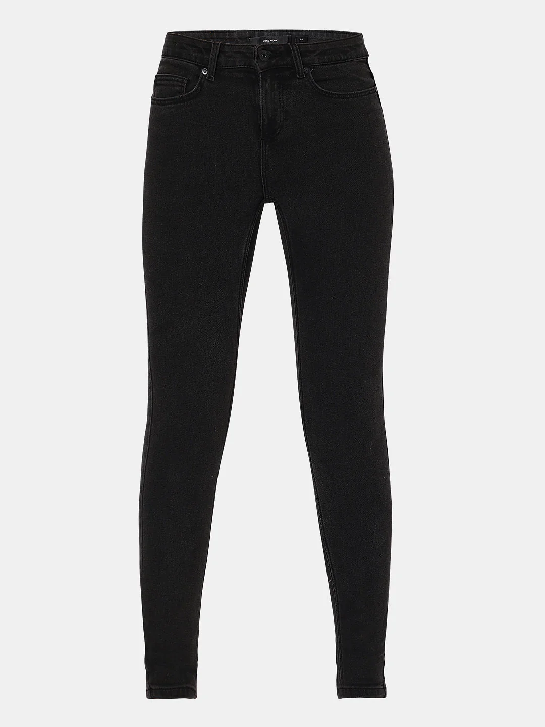 Charcoal Grey Mid Rise Wendy Skinny Jeans - Image 6