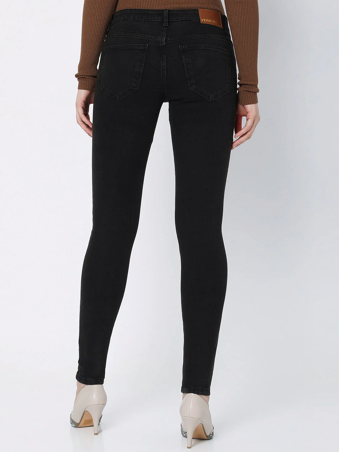 Dark Grey Low Rise Wendy Skinny Jeans - Image 3