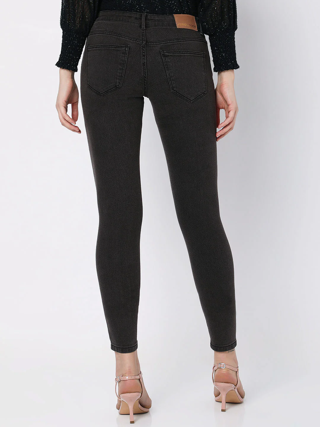 Grey Low Rise Wendy Skinny Jeans - Image 3