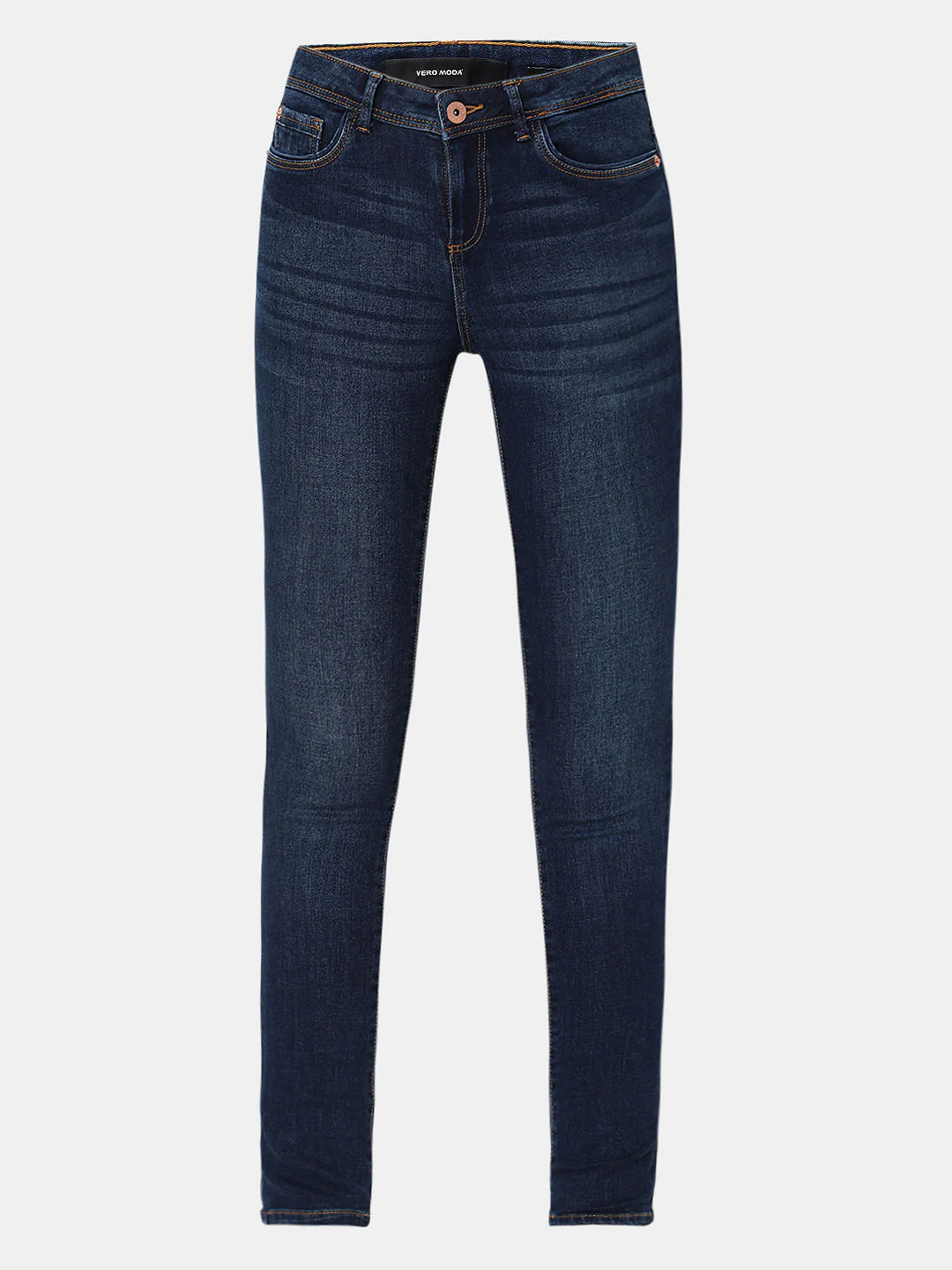 Dark Blue Mid Rise Wendy Skinny Jeans - Image 6