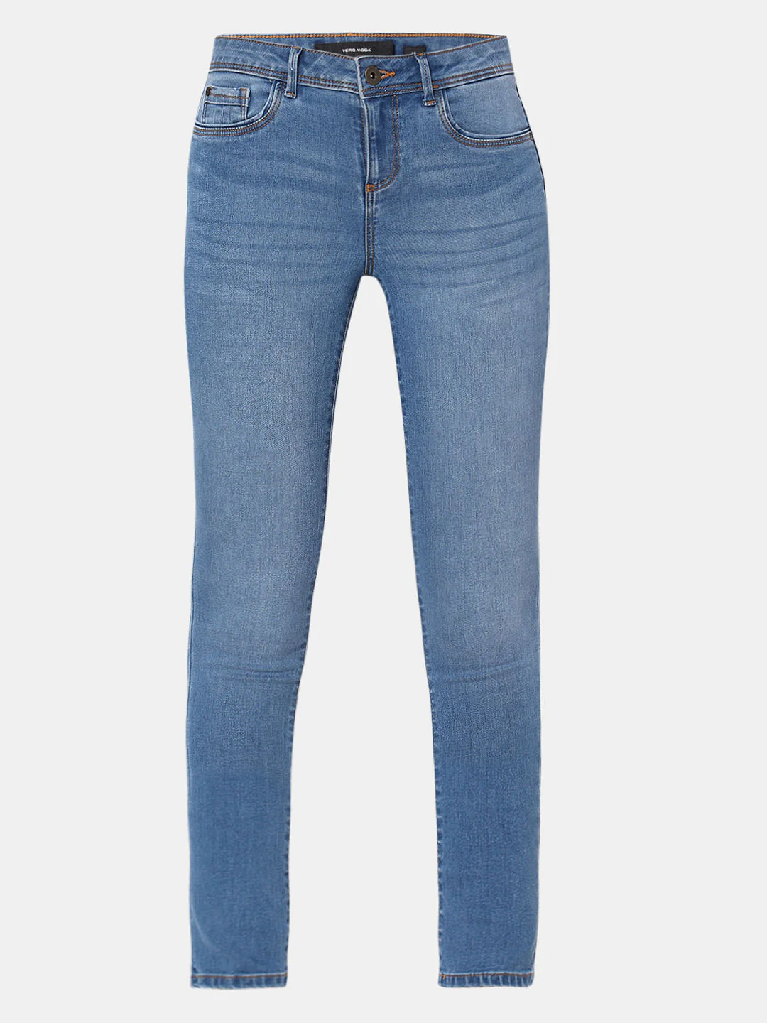 Blue Mid Rise Wendy Skinny Jeans - Image 6
