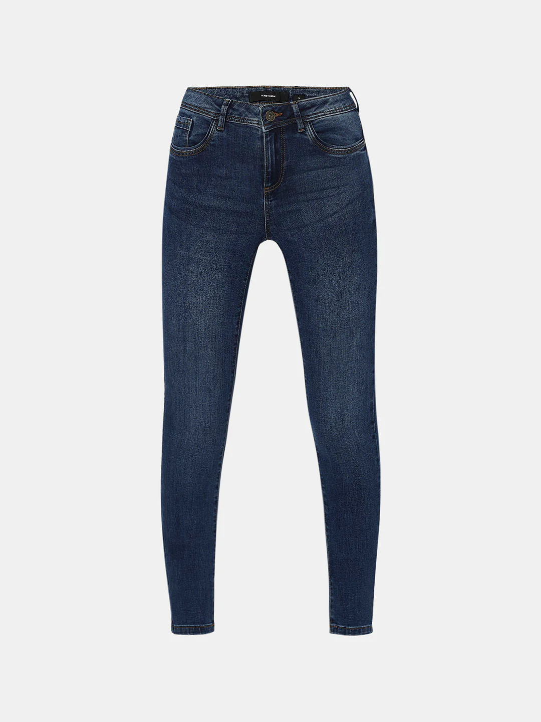 Dark Blue Mid Rise Wendy Skinny Fit Jeans - Image 7