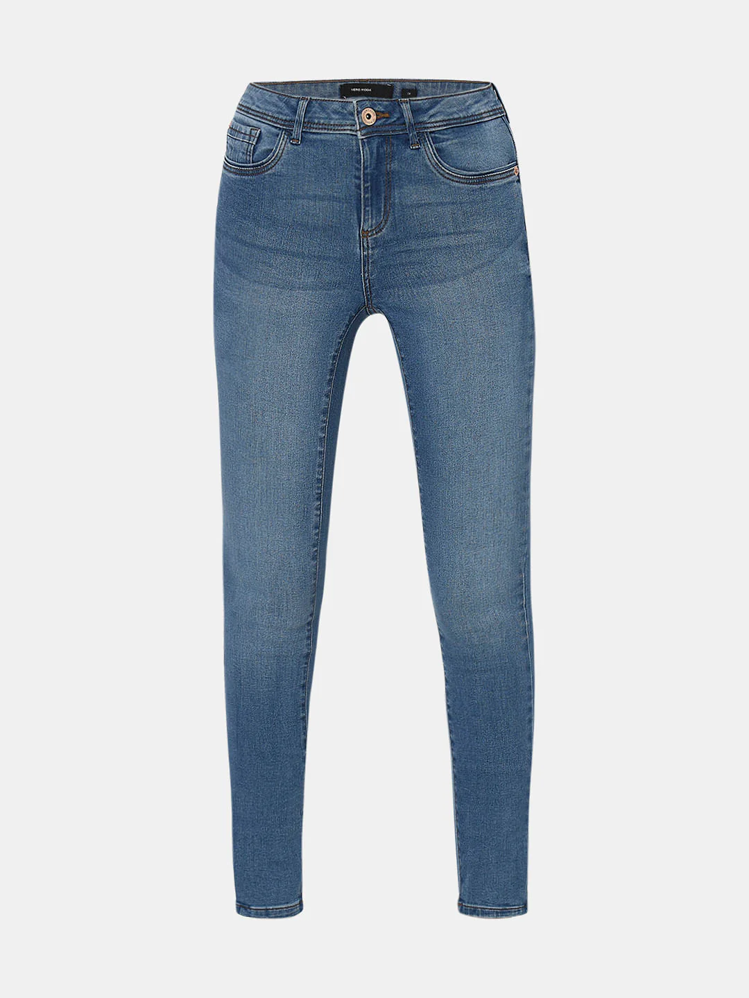 Blue Mid Rise Wendy Skinny Fit Jeans - Image 7