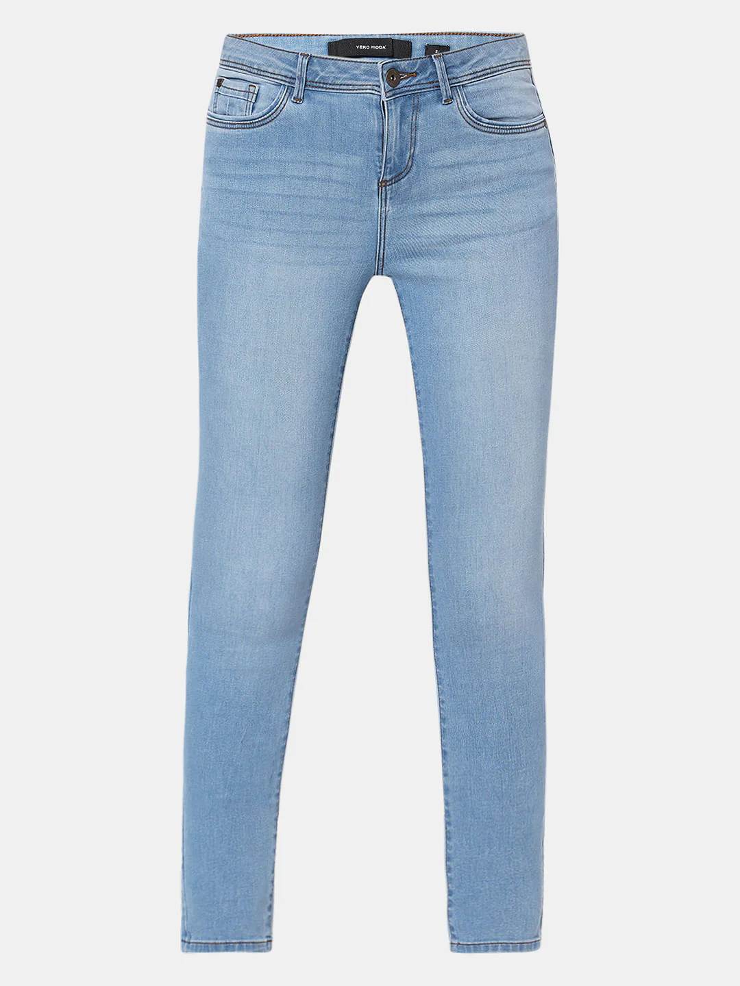 Light Blue Mid Rise Wendy Skinny Jeans - Image 6