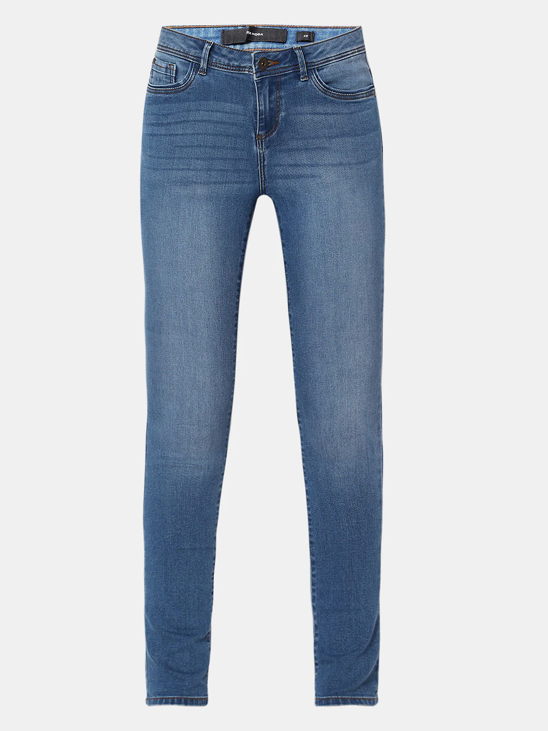 Blue Mid Rise Washed Wendy Skinny Jeans - Image 6