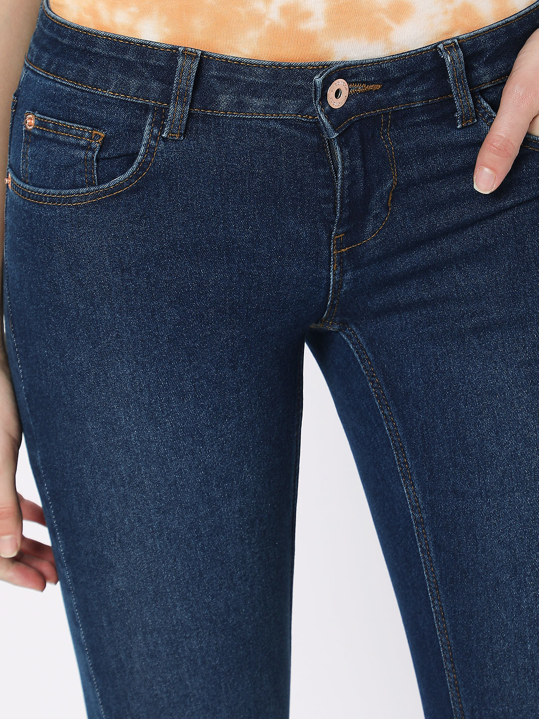 Dark Blue Low Rise Wendy Skinny Jeans - Image 4