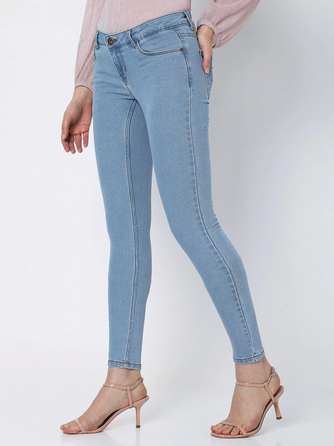 Light Blue Low Rise Wendy Skinny Jeans - Image 2