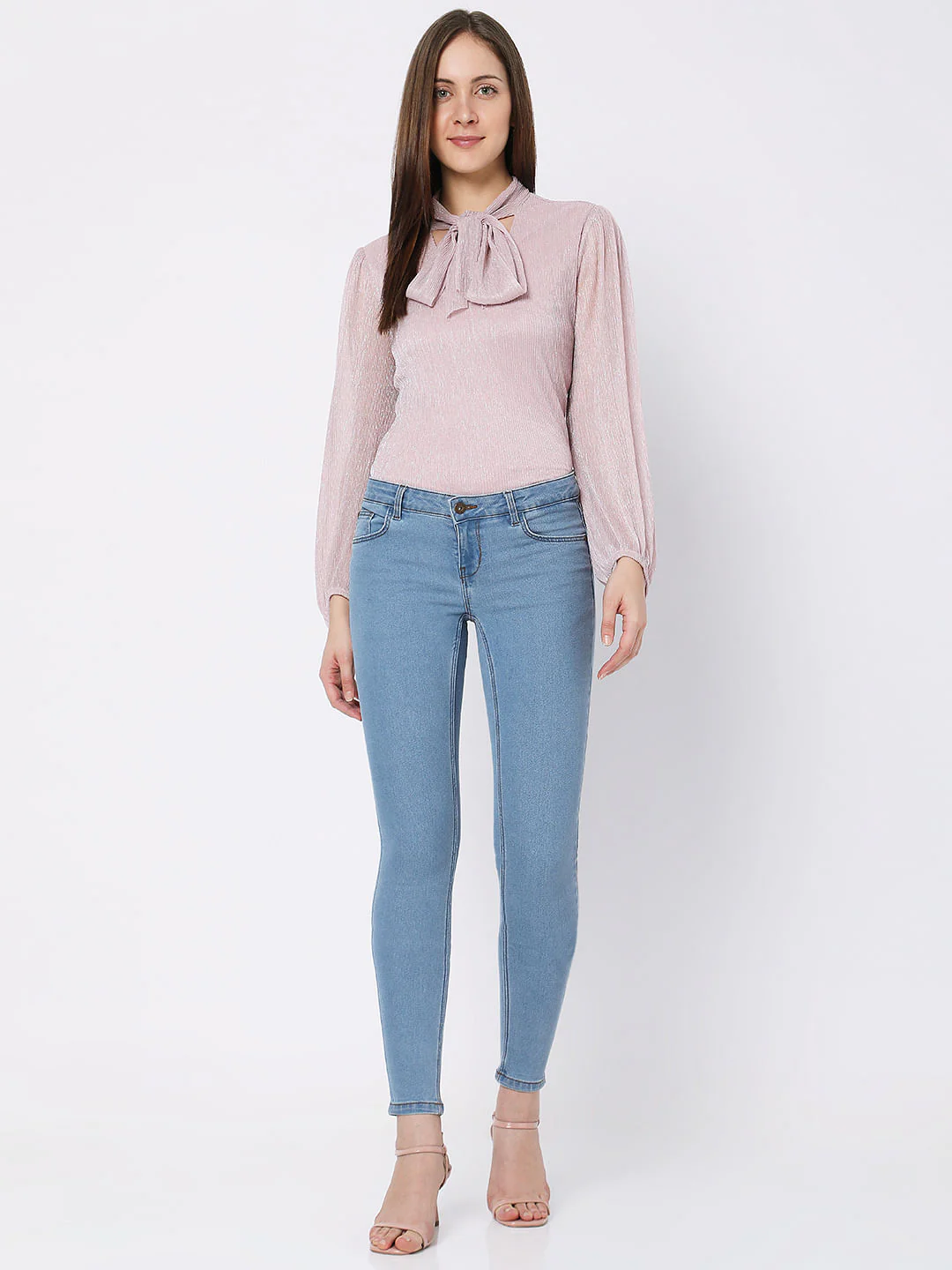 Light Blue Low Rise Wendy Skinny Jeans - Image 5