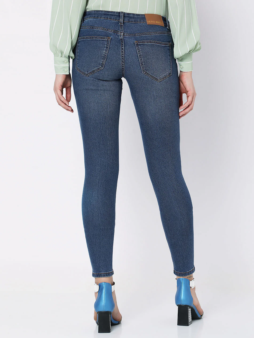 Blue Low Rise Wendy Skinny Jeans - Image 3