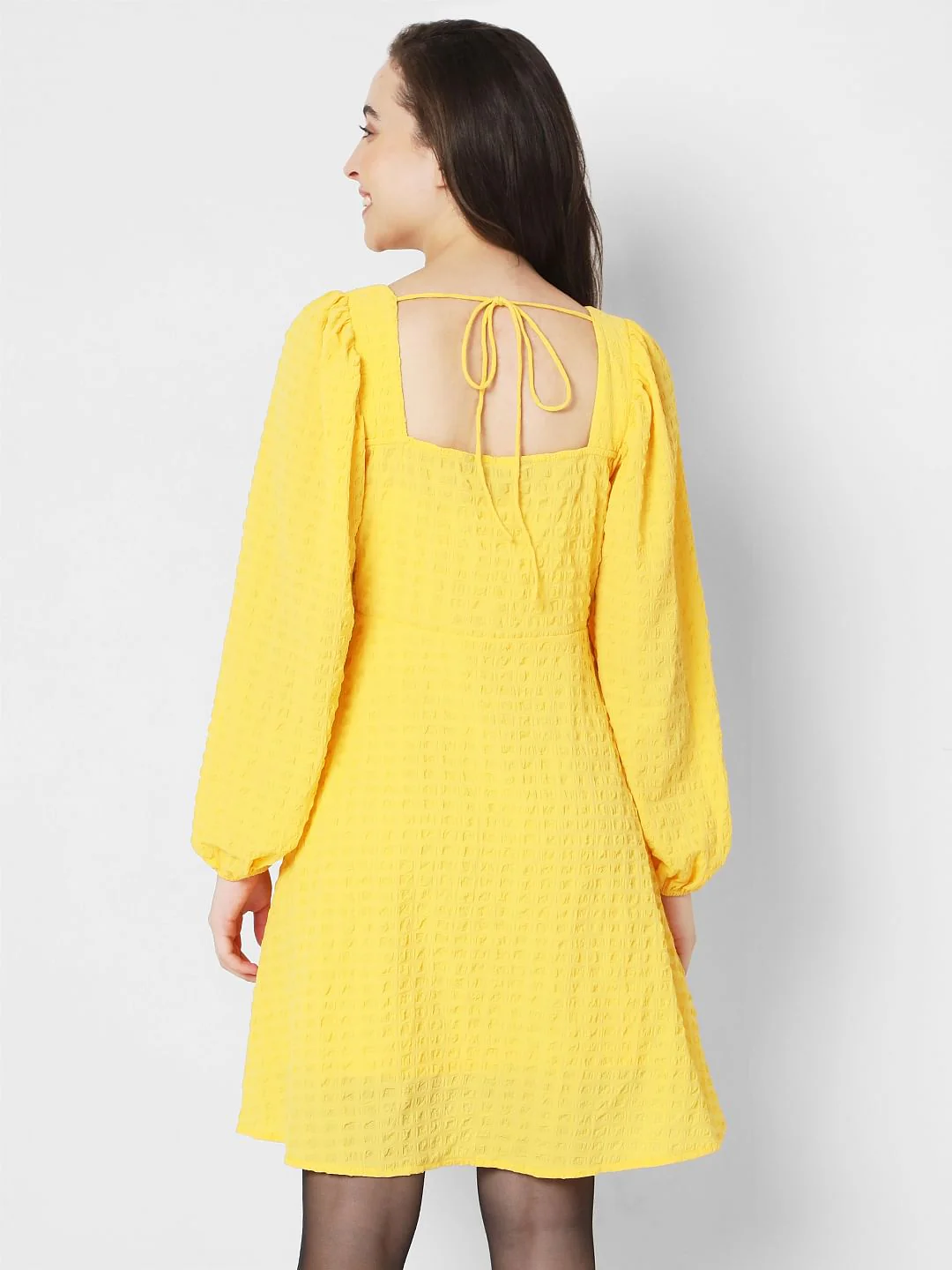 Yellow Fit & Flare Dress - Image 4