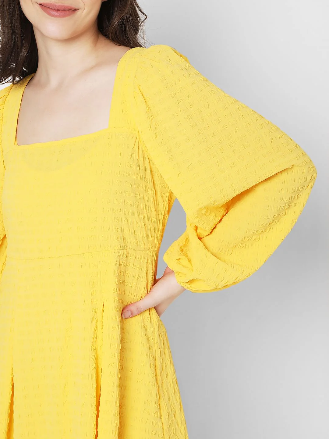 Yellow Fit & Flare Dress - Image 6