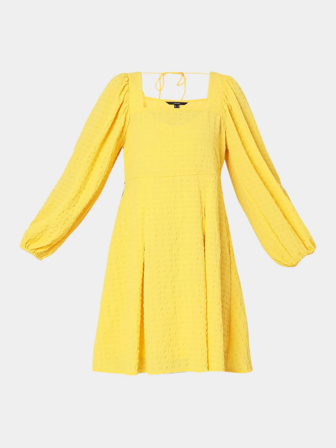 Yellow Fit & Flare Dress - Image 7