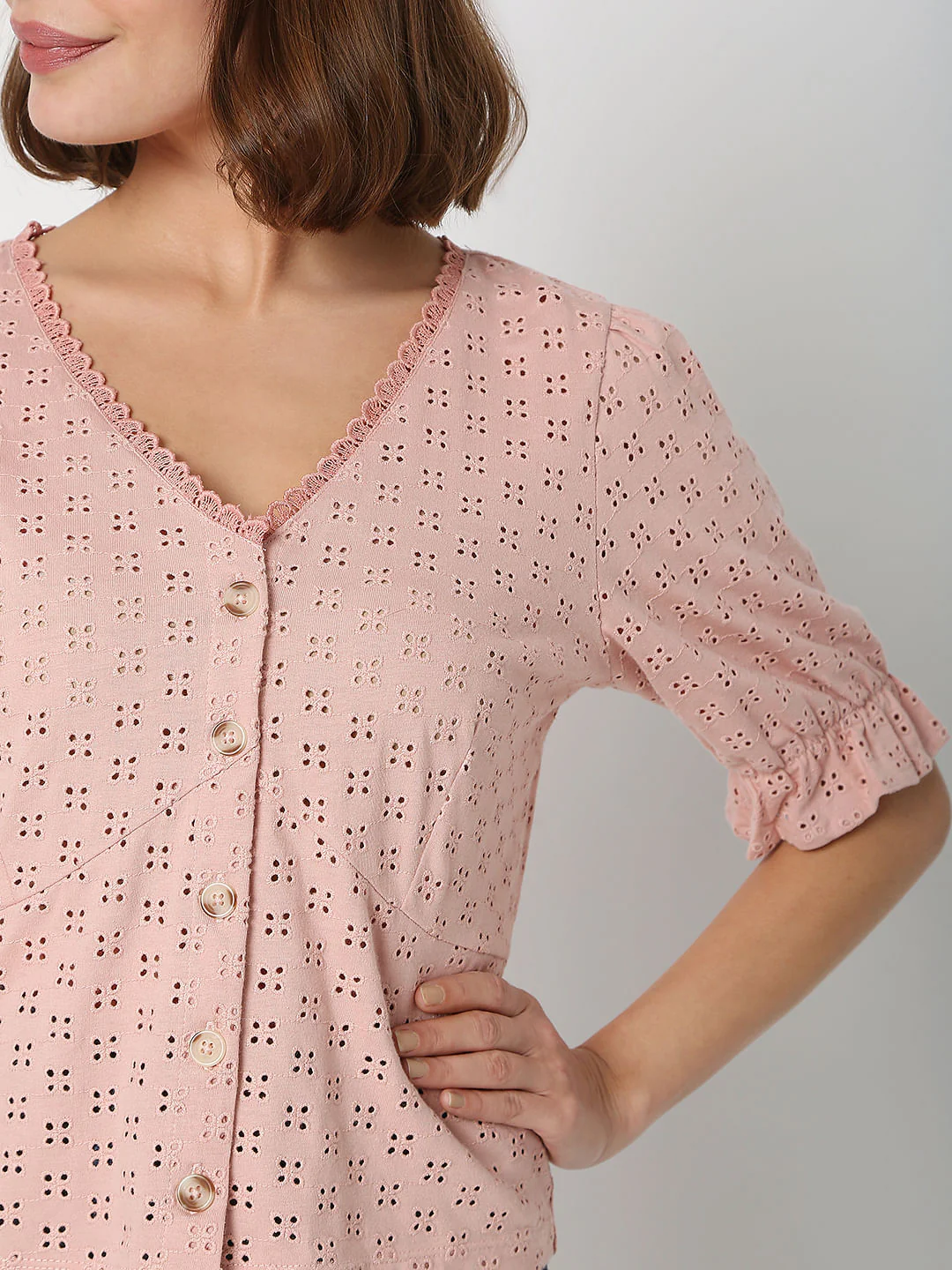 Pink Schiffli Top - Image 6