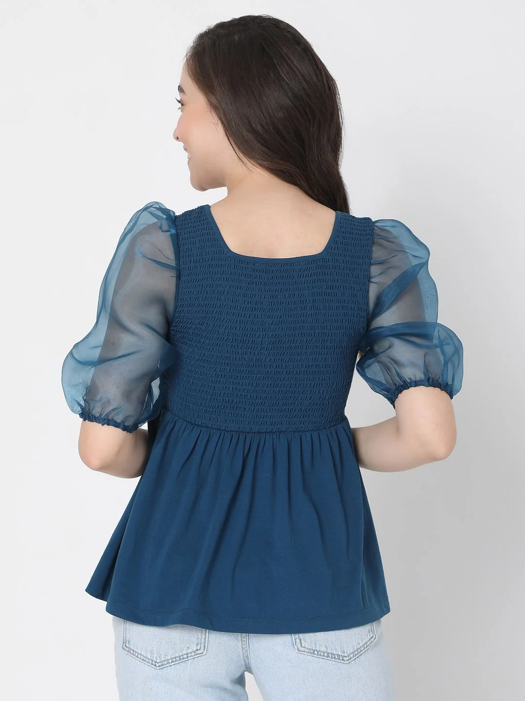 Blue Smock Top - Image 4