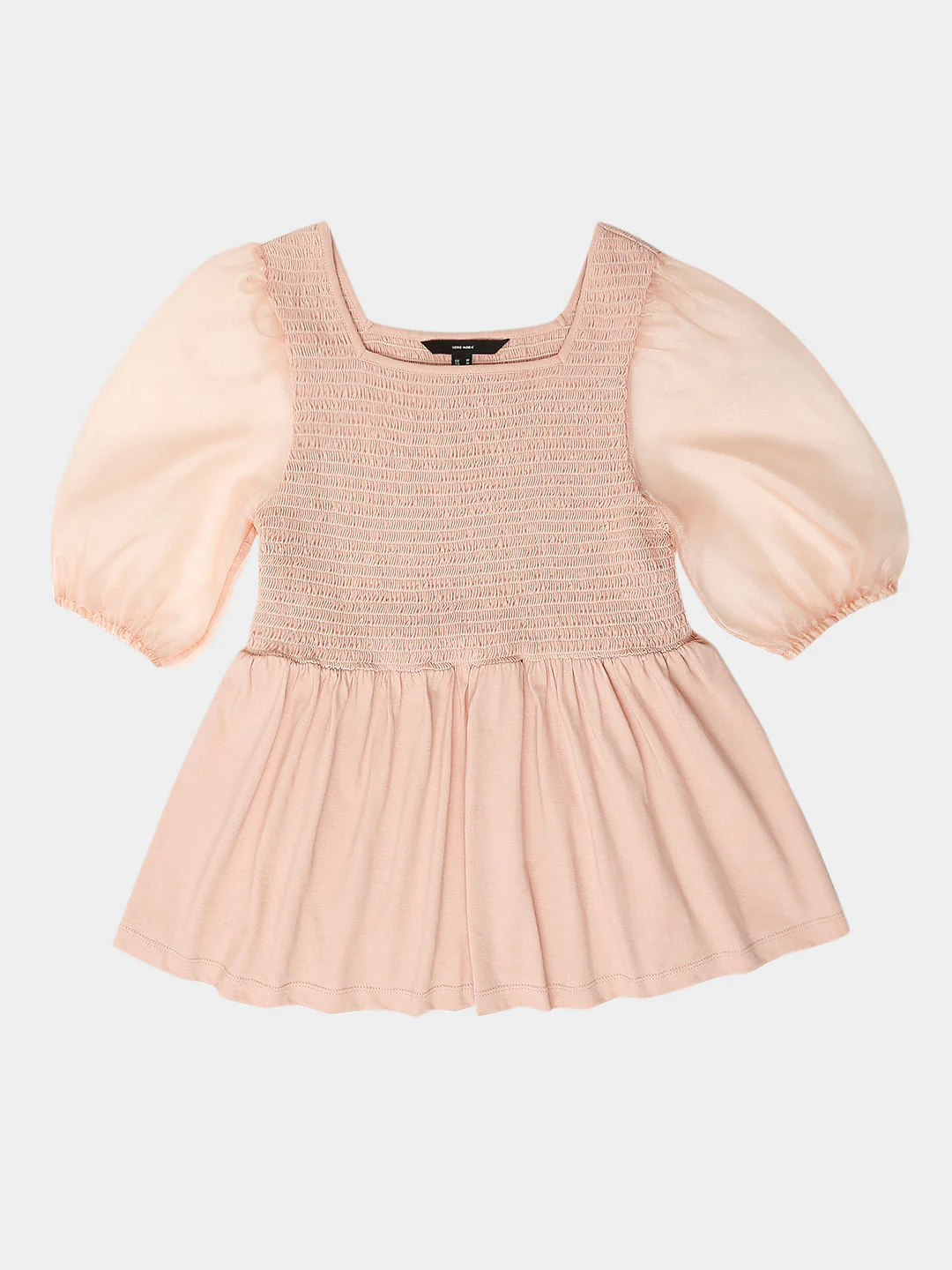 Pink Organza Sleeves Top - Image 7