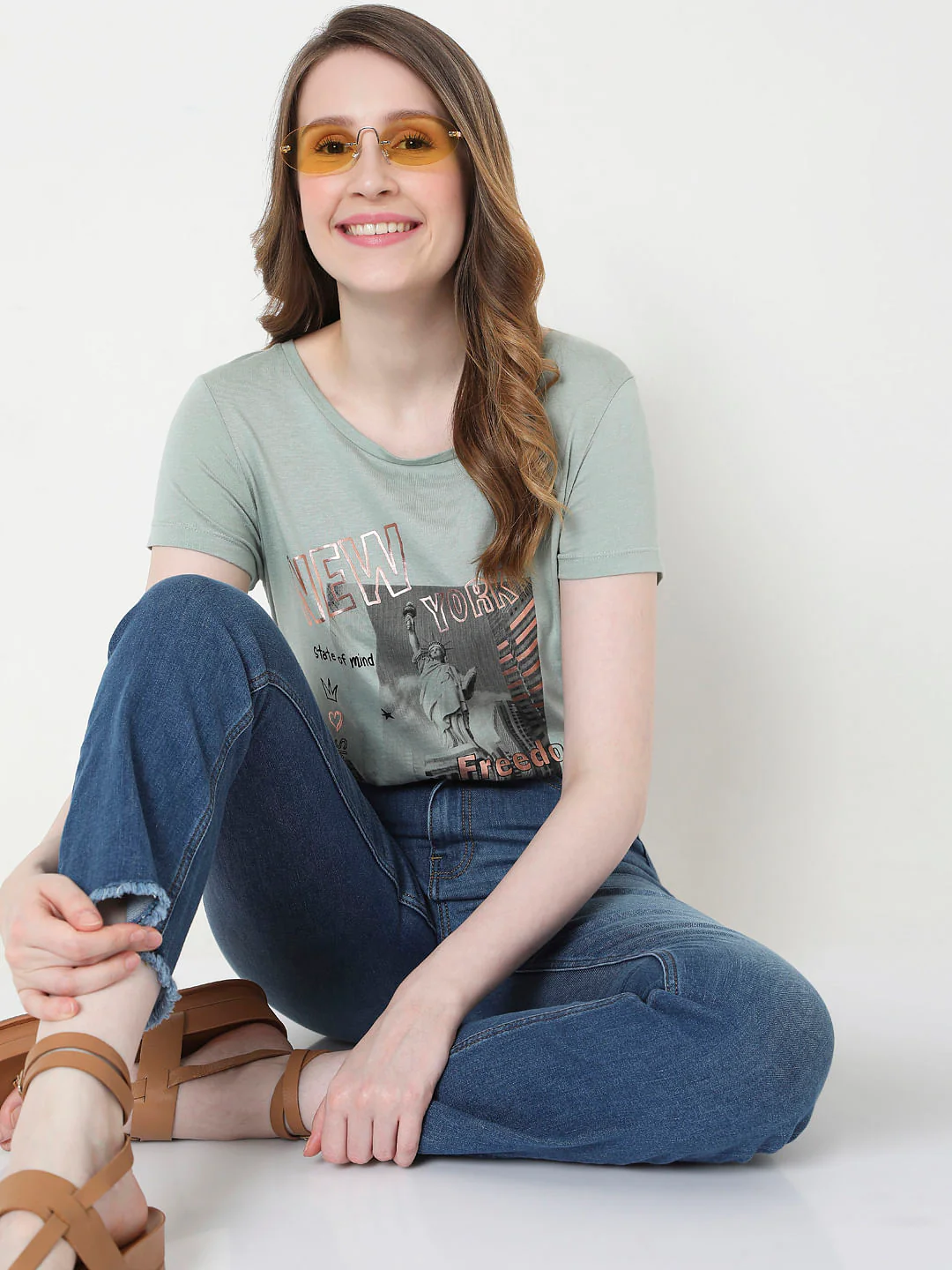 Green Graphic Print T-Shirt
