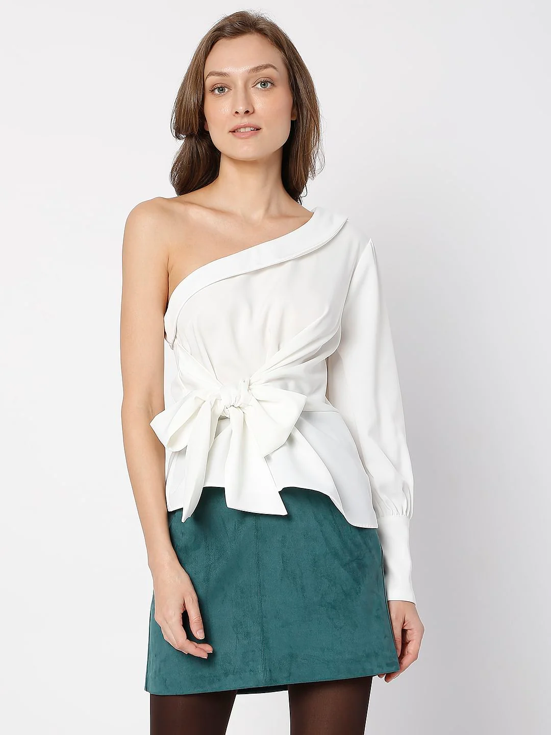 White One-Shoulder Top - Image 2
