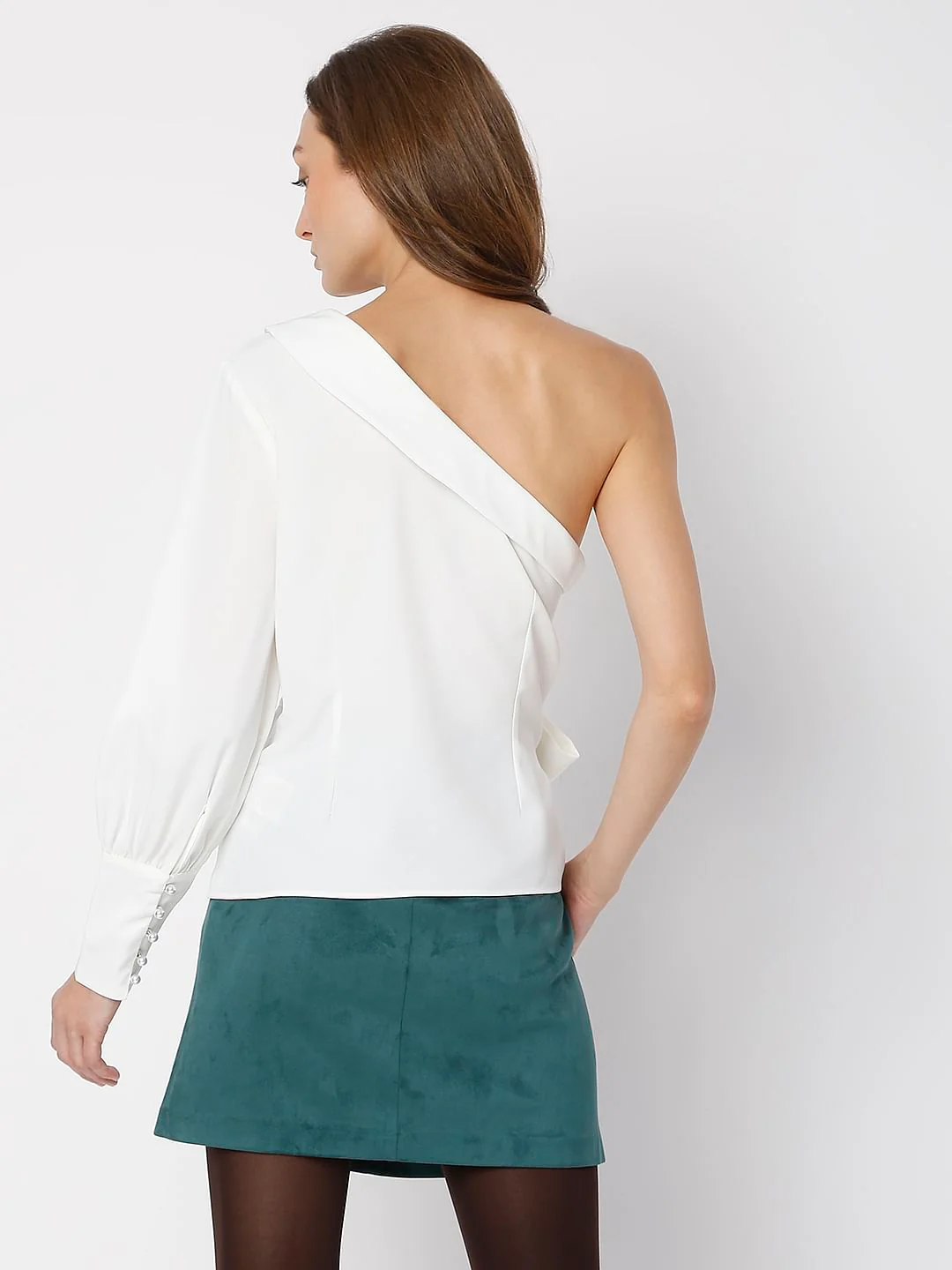 White One-Shoulder Top - Image 4