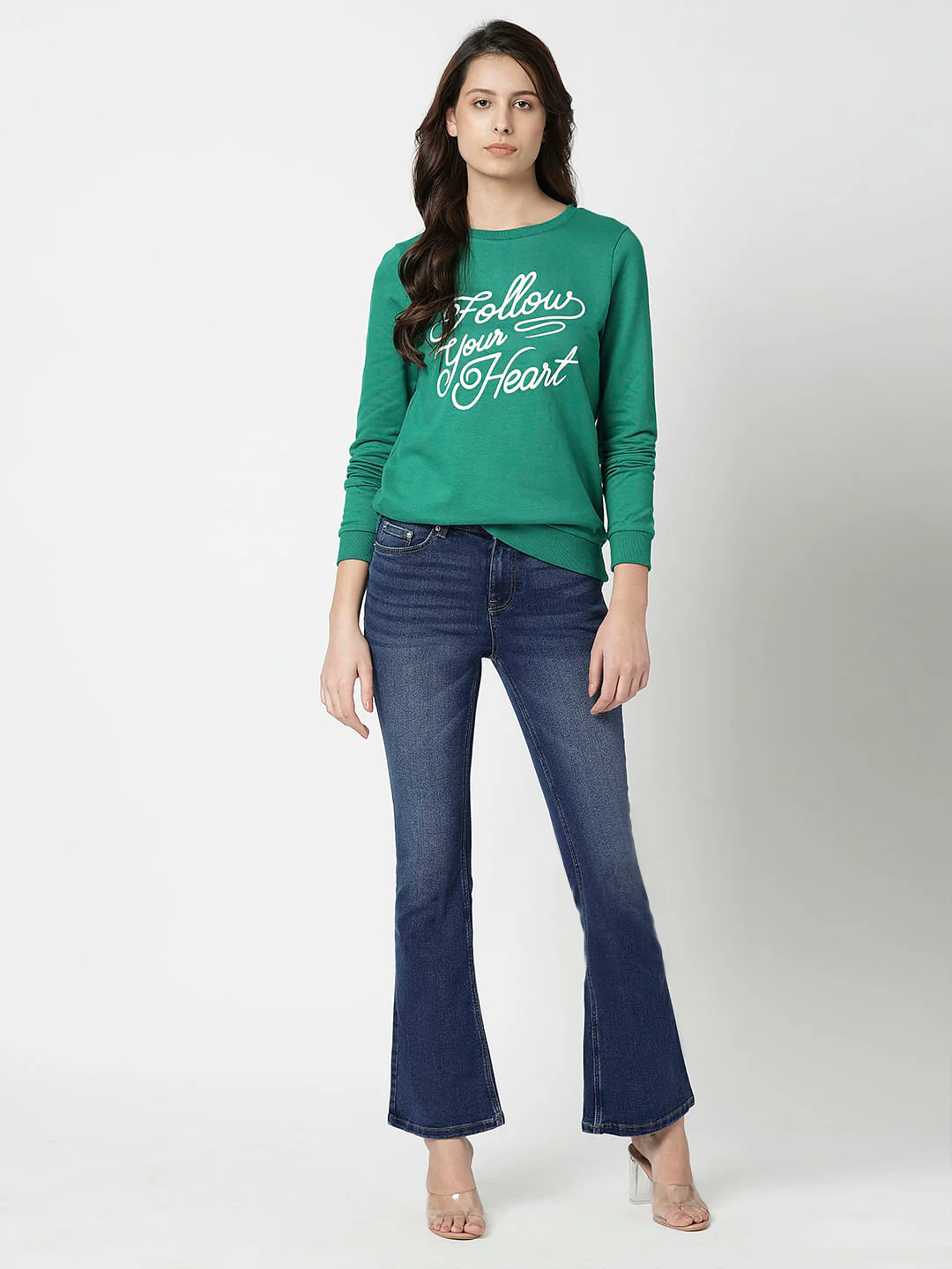 I.Scenery By Vero Moda Blue Mid Rise Bootcut Jeans - Image 5