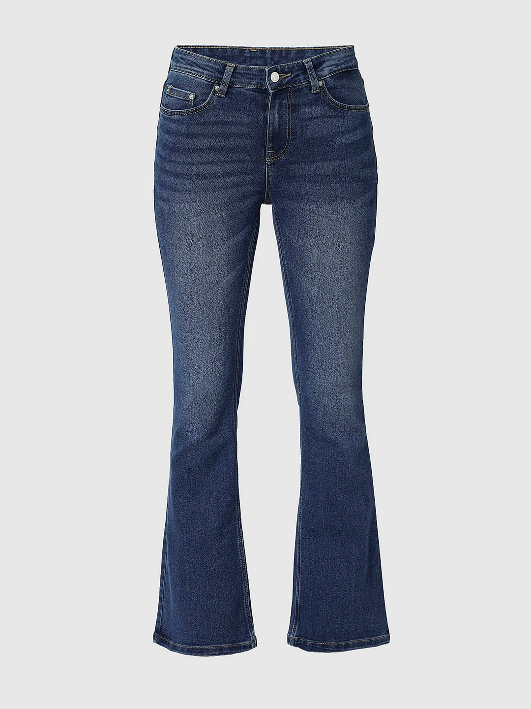 I.Scenery By Vero Moda Blue Mid Rise Bootcut Jeans - Image 7