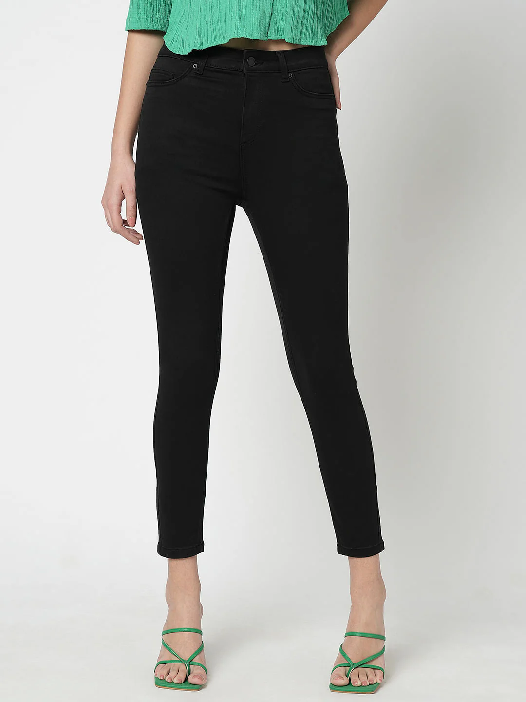 I.Scenery By Vero Moda Black High Rise Wendy Skinny Jeans - Image 2