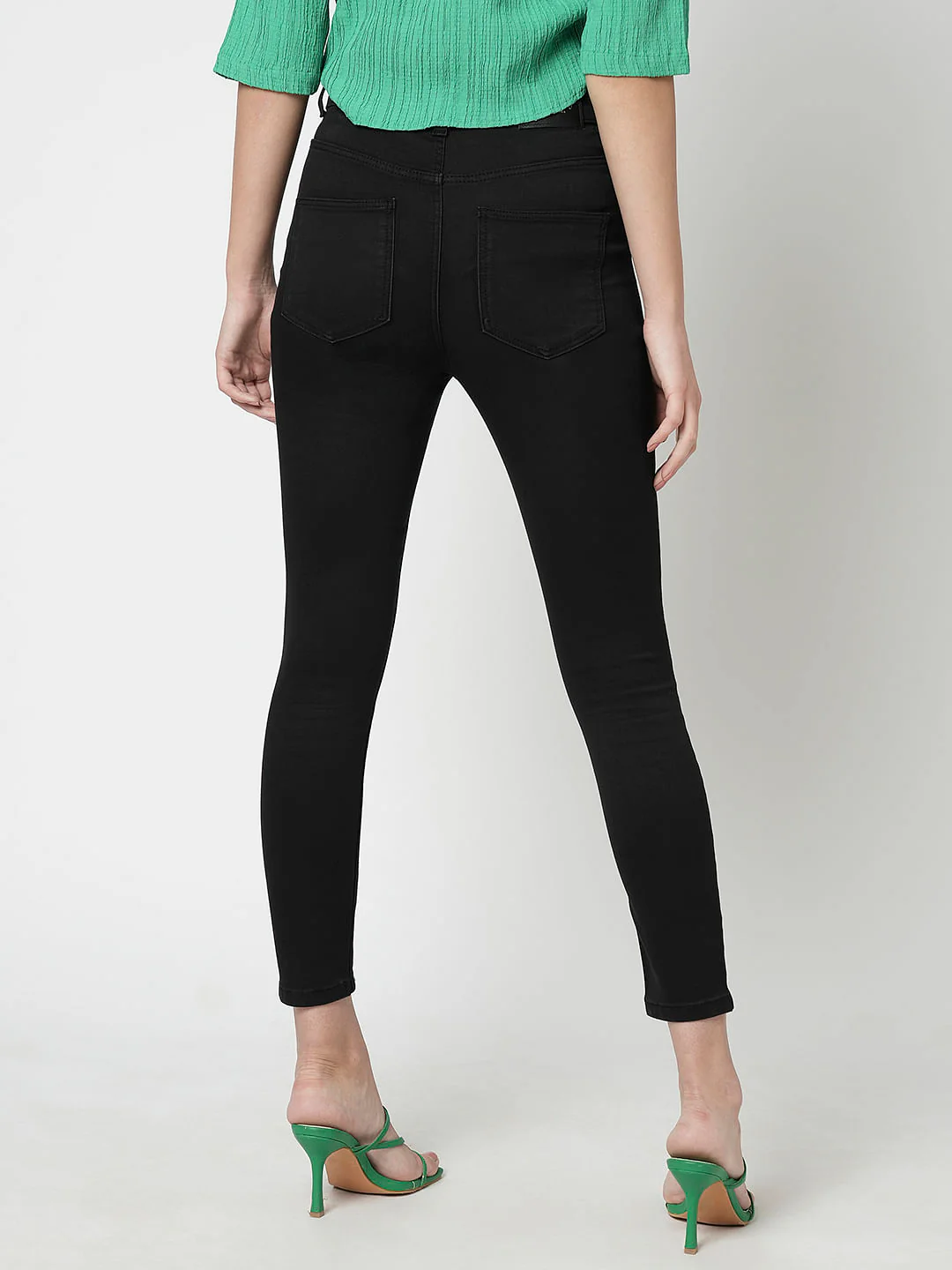 I.Scenery By Vero Moda Black High Rise Wendy Skinny Jeans - Image 4