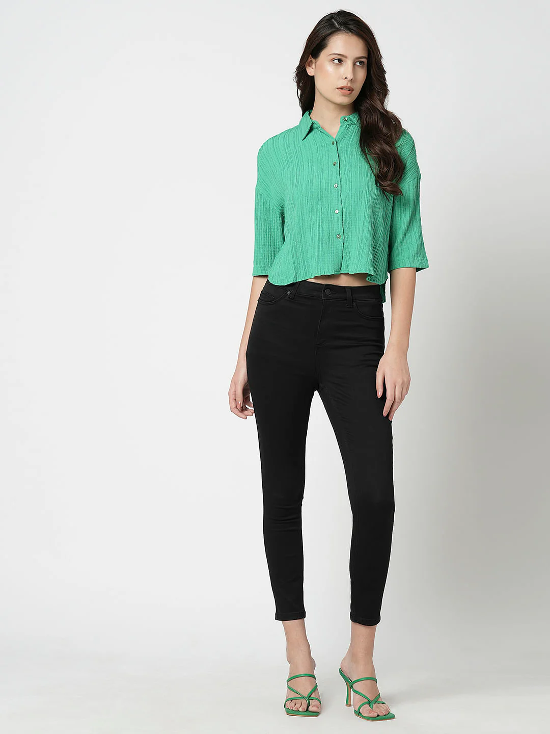 I.Scenery By Vero Moda Black High Rise Wendy Skinny Jeans - Image 5