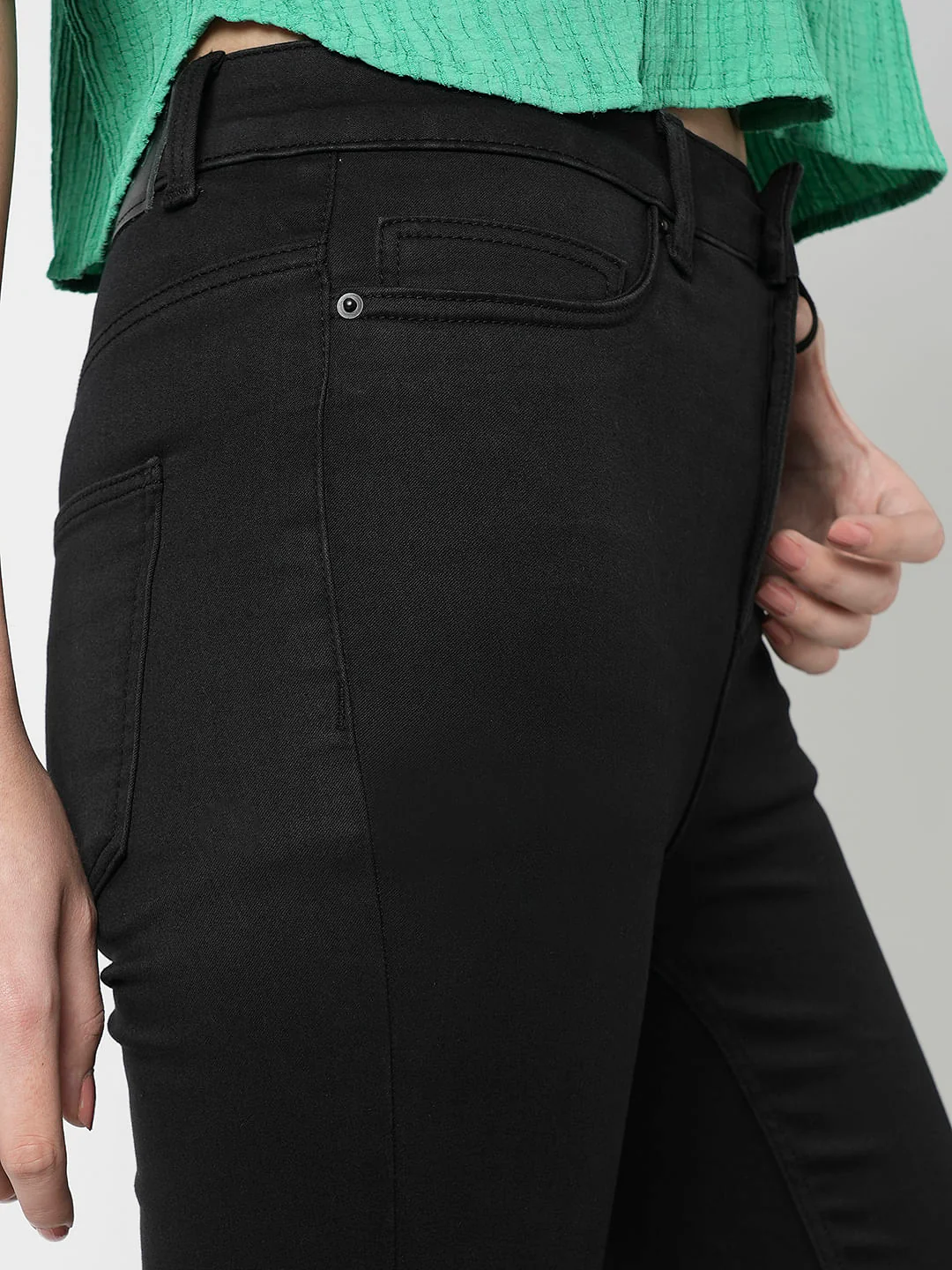 I.Scenery By Vero Moda Black High Rise Wendy Skinny Jeans - Image 6