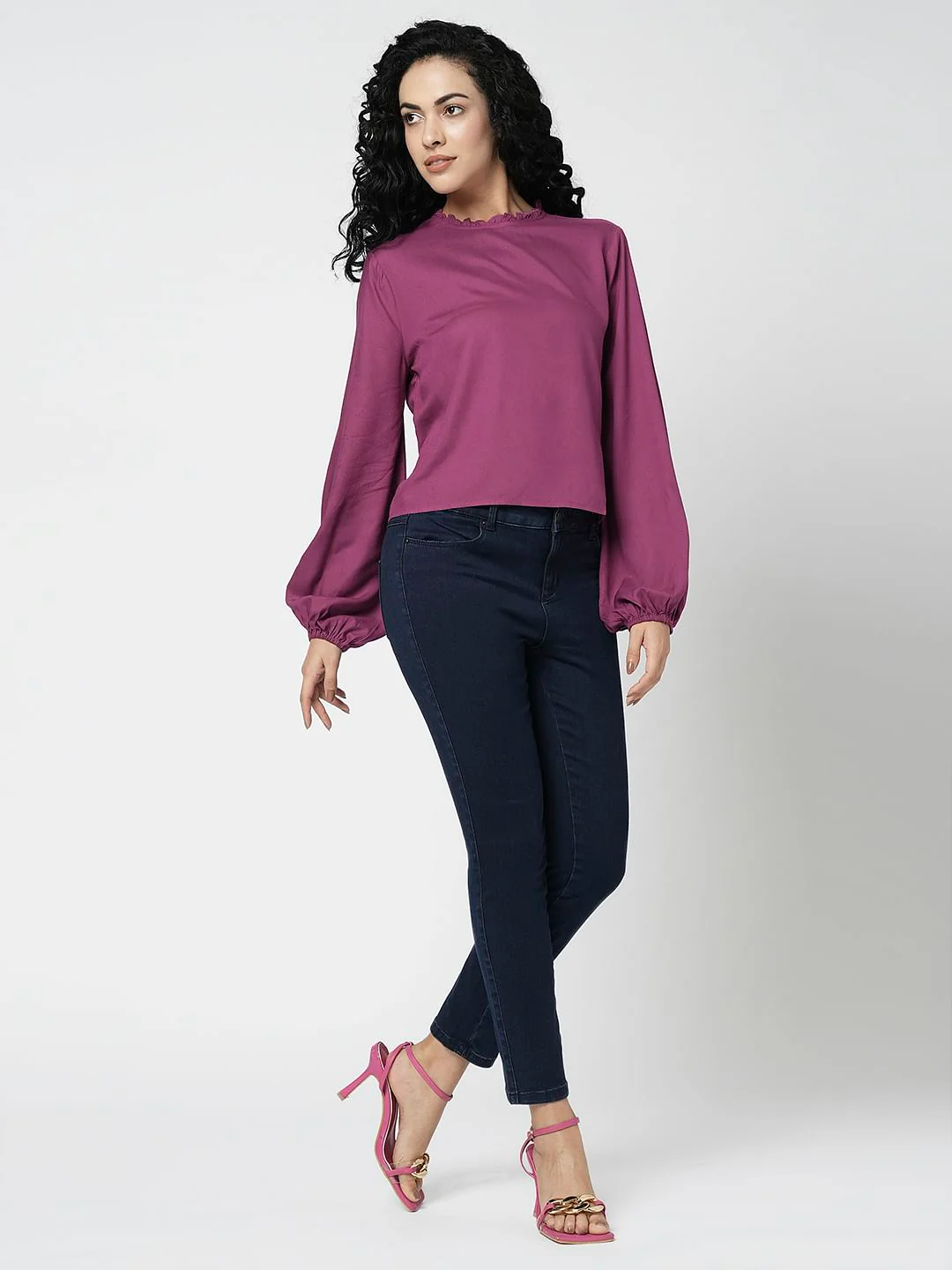 I.Scenery By Vero Moda Dark Blue Mid Rise Skinny Jeggings - Image 5