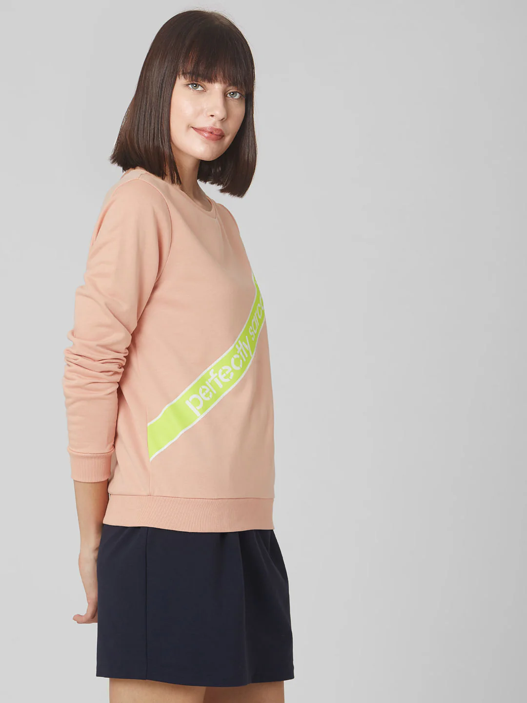 Pink Slogan Print Sweatshirt - Image 2