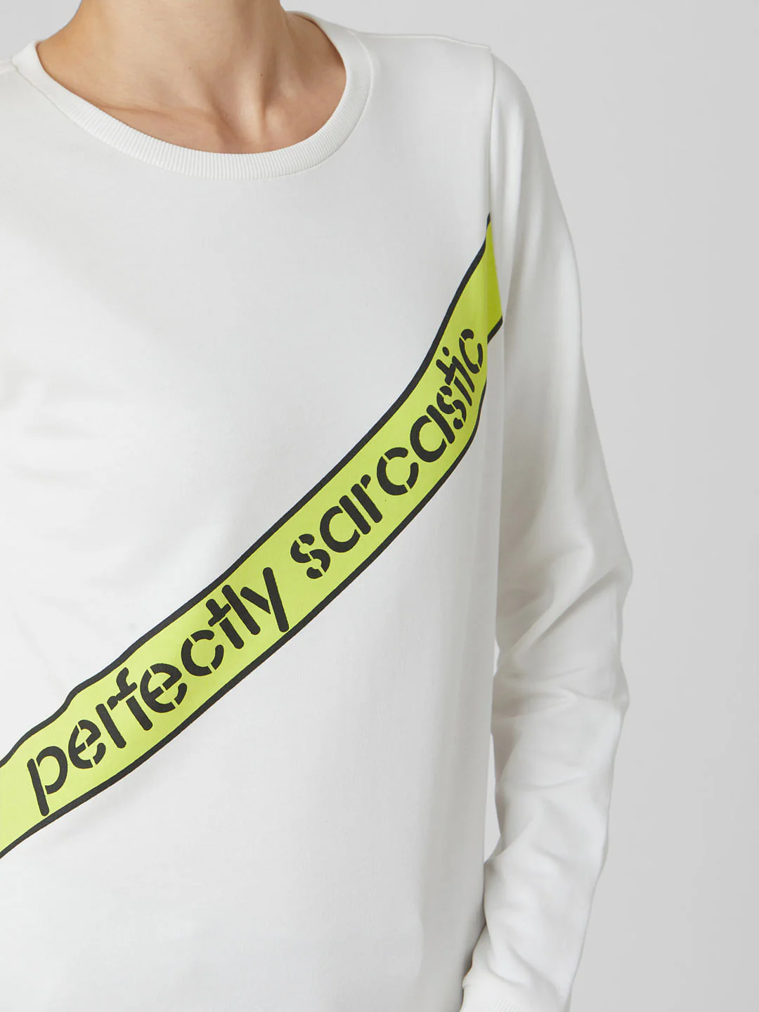 White Slogan Print Sweatshirt - Image 6