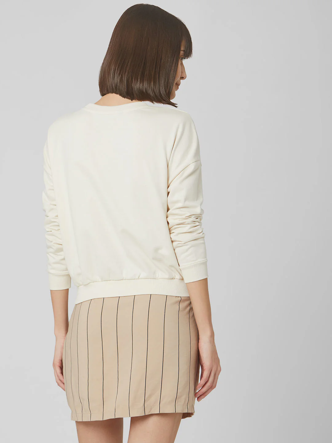 Beige Scan Print Sweatshirt - Image 4