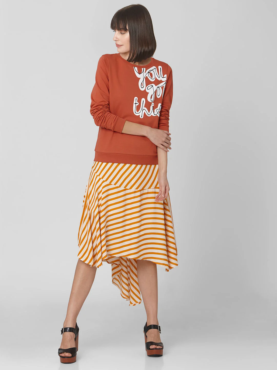 Rust Pink Typographic Print Sweatshirt - Image 5