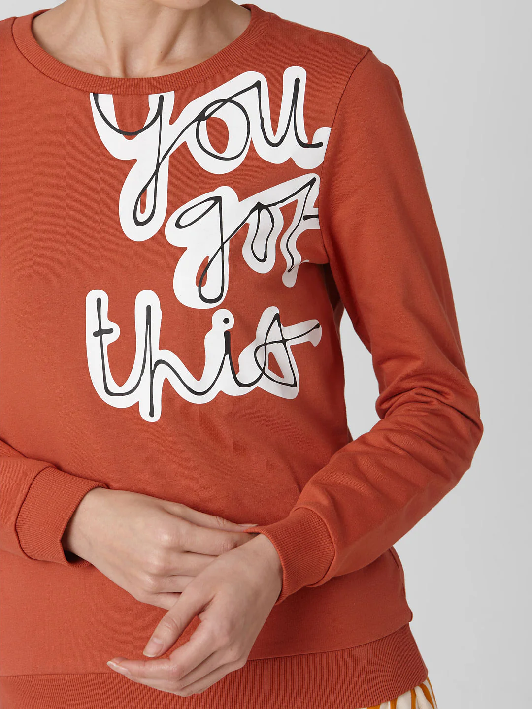 Rust Pink Typographic Print Sweatshirt - Image 6