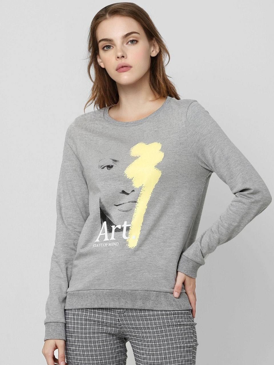 Grey Graphic Print Sweatshirt - Image 2