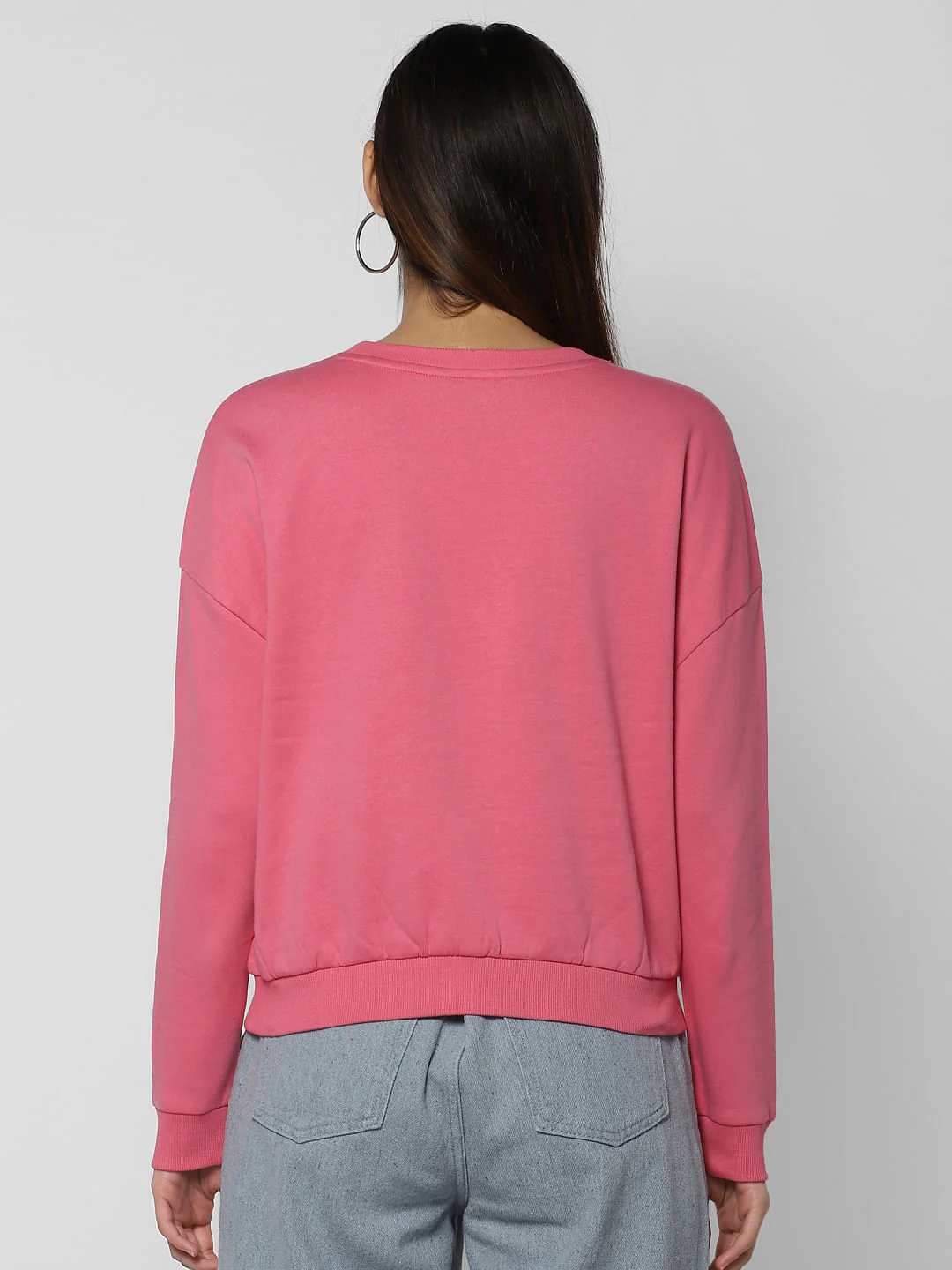 Pink Typographic Print Sweatshirt - Image 4