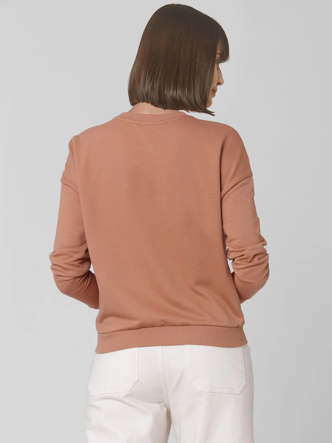 Brown Typographic Print Sweatshirt - Image 3