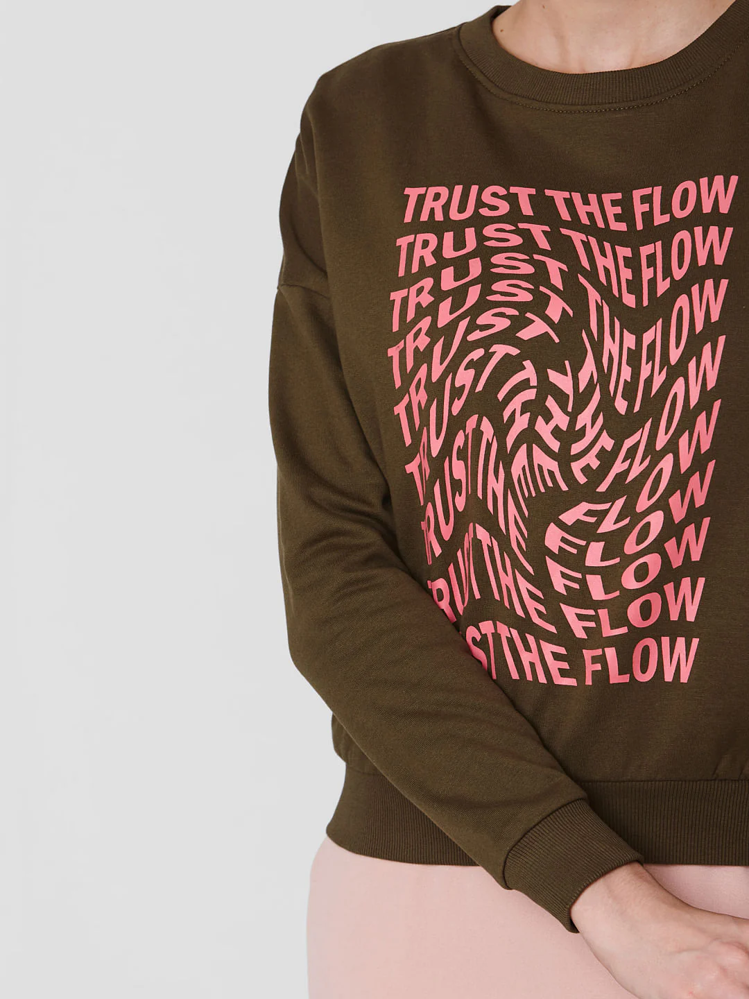 Green Slogan Print Sweatshirt - Image 6